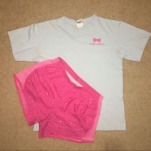 Simply Southern T-shirt & Pink Nike Shorts